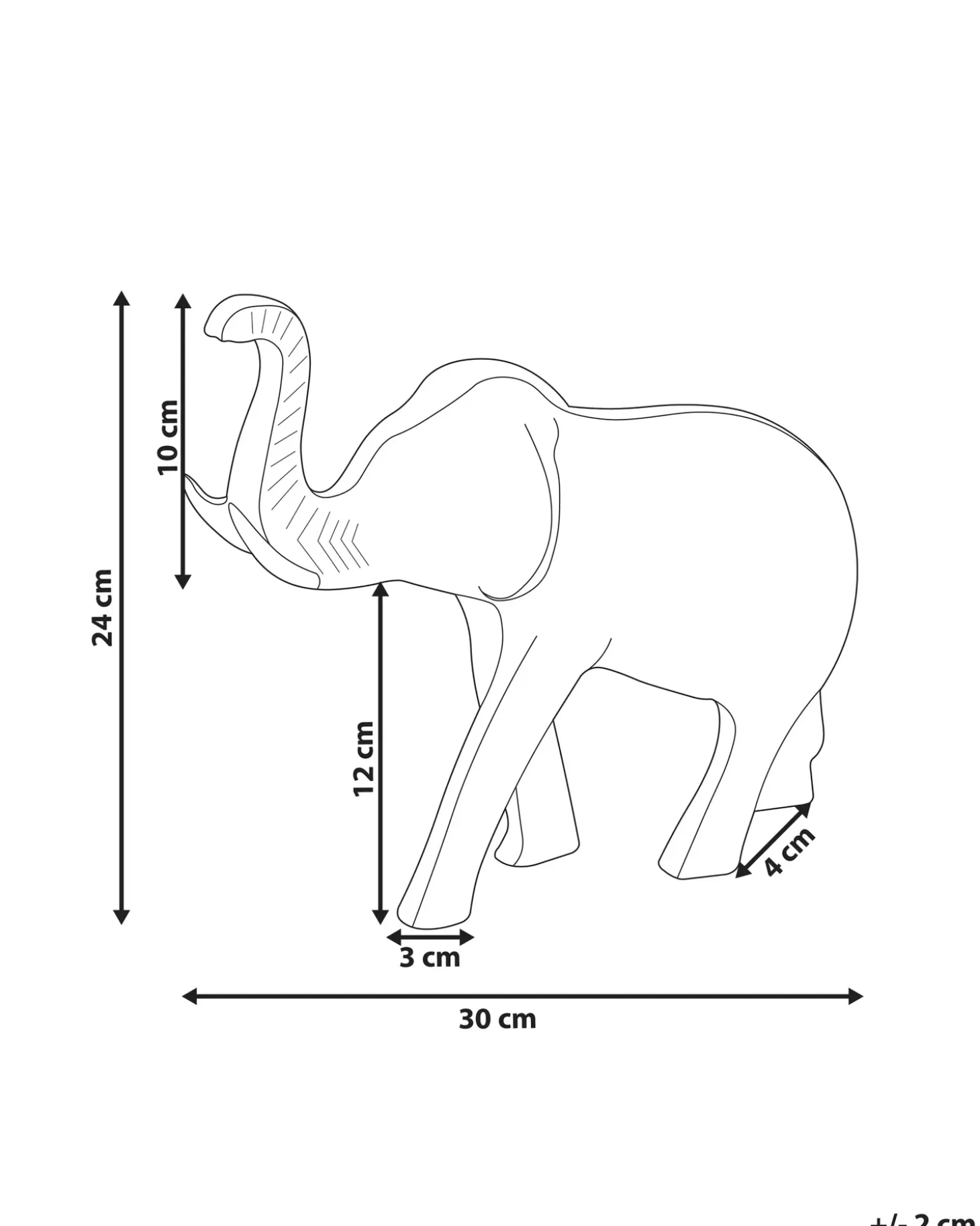 Dekorativ figur Elefant MIOGOST Metal Sølv