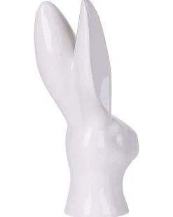 Dekorativ figur Kanin GUERANDE Keramik Hvid