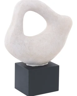 Dekorativ figur KAVALA Keramik Cremehvid