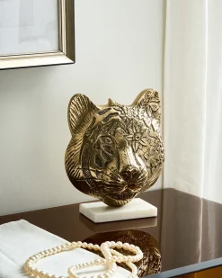Dekorativ figur Tiger BROVA Metal Guld