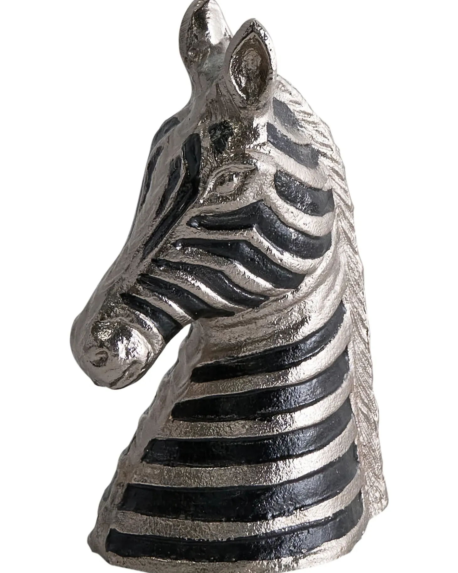 Dekorativ figur Zebra ZAGORA Metal Sort/sølv