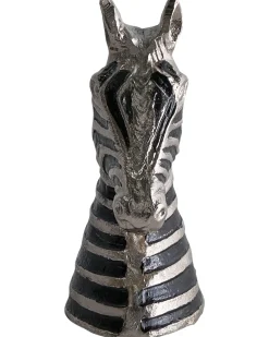 Dekorativ figur Zebra ZAGORA Metal Sort/sølv