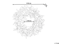 Dekorativ krans DANRUN 65 cm Grøn
