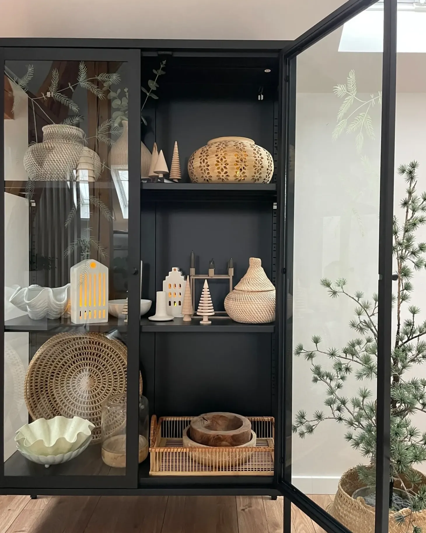 Dekovase ASAHAN Rattan 22 cm Naturlig
