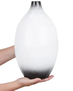Dekovase BAEZA Keramik 36 cm Hvid