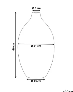 Dekovase BAEZA Keramik 46 cm Hvid