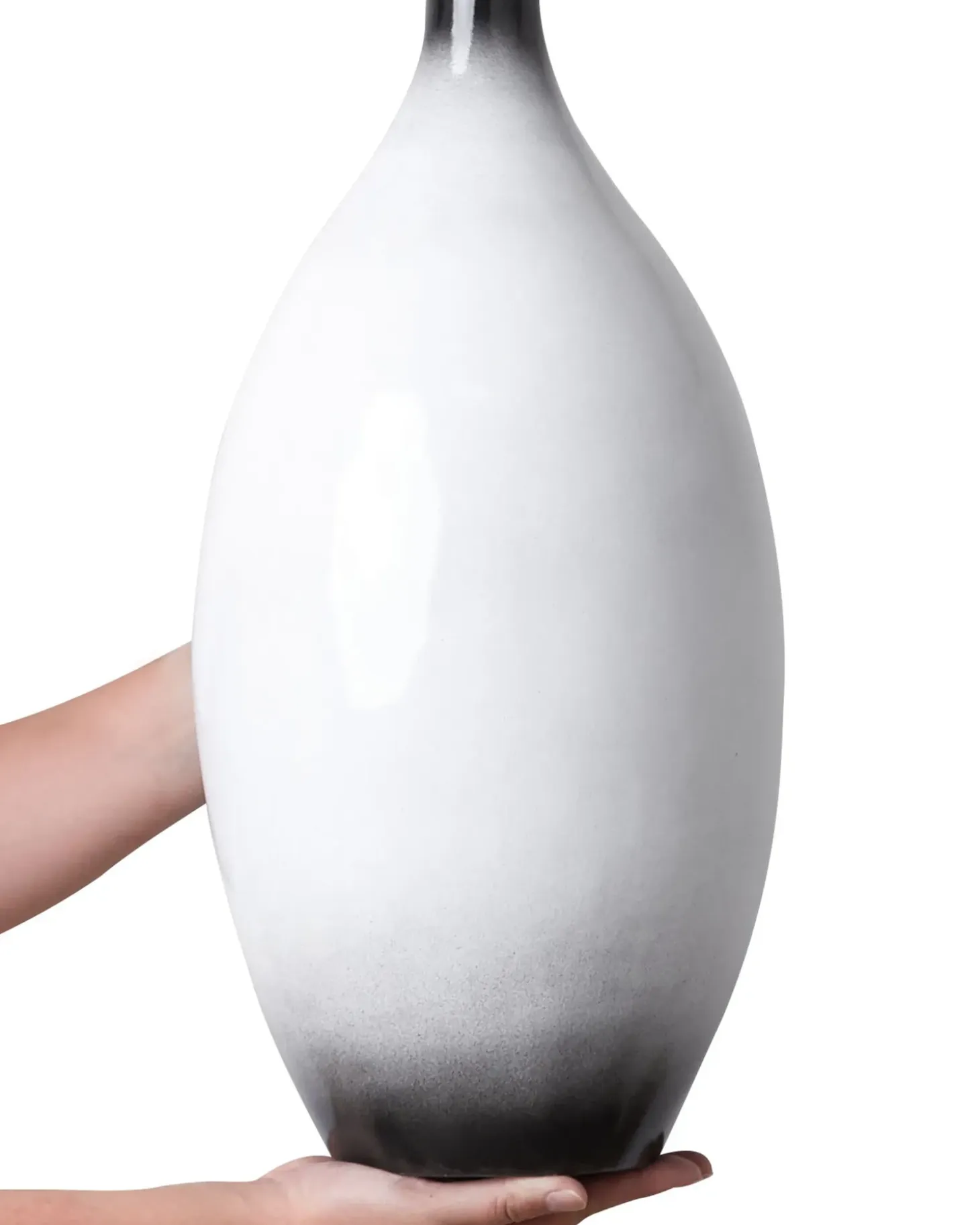 Dekovase BAEZA Keramik 46 cm Hvid