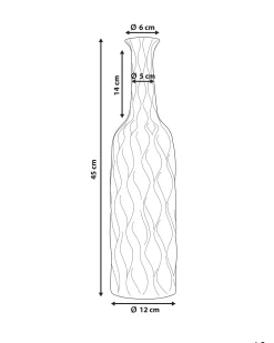 Dekovase BASSANIA Stentøj 45 cm Sølv