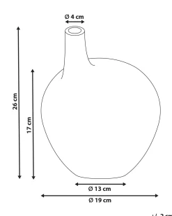 Dekovase BENTONG Keramik 26 cm Himmelblå
