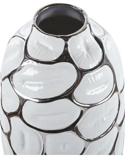 Dekovase CENABUM Stentøj 34 cm Hvid