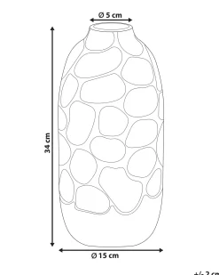 Dekovase CENABUM Stentøj 34 cm Hvid