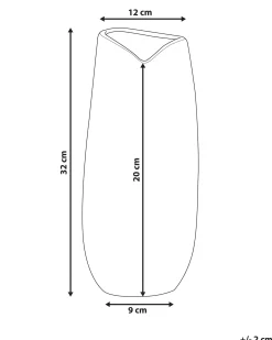 Dekovase DERBE Stentøj 32 cm Sølv