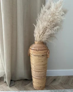 Dekovase ELATIA Rattan 50 cm Naturlig