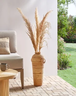 Dekovase ELATIA Rattan 50 cm Naturlig