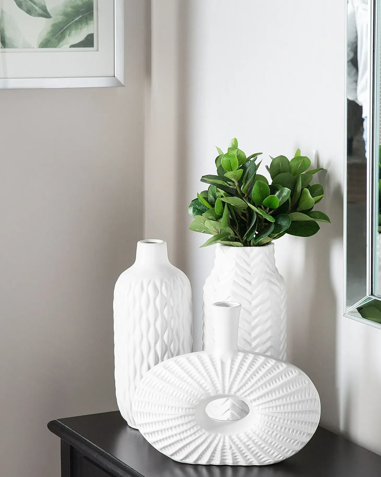 Dekovase EMAR Stentøj 31 cm Hvid