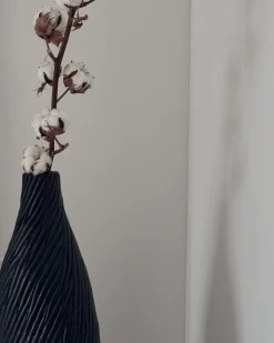 Dekovase FLORENTIA Keramik 50 cm Sort