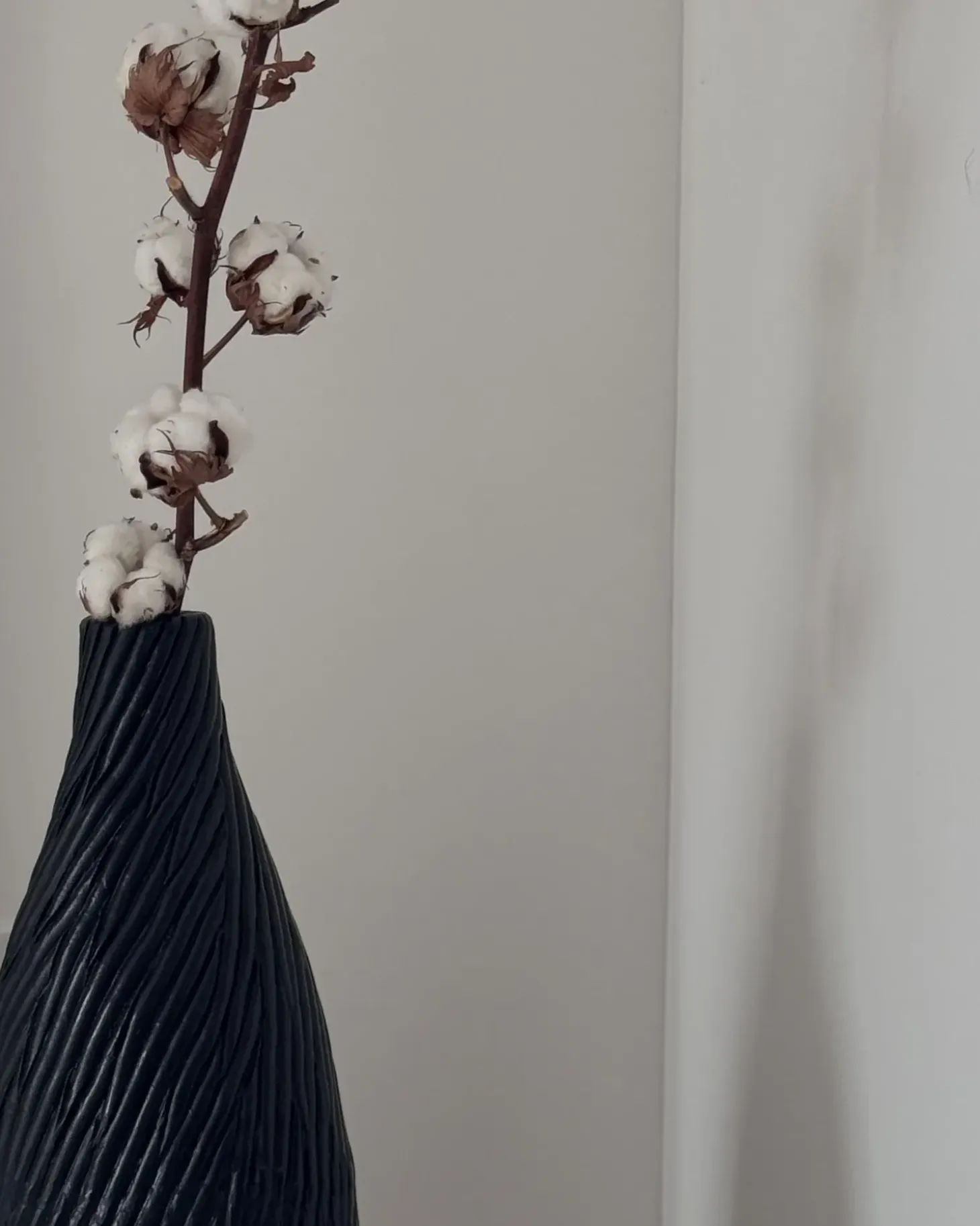 Dekovase FLORENTIA Keramik 50 cm Sort