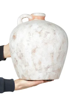 Dekovase IPOH Keramik 30 cm Cremehvid