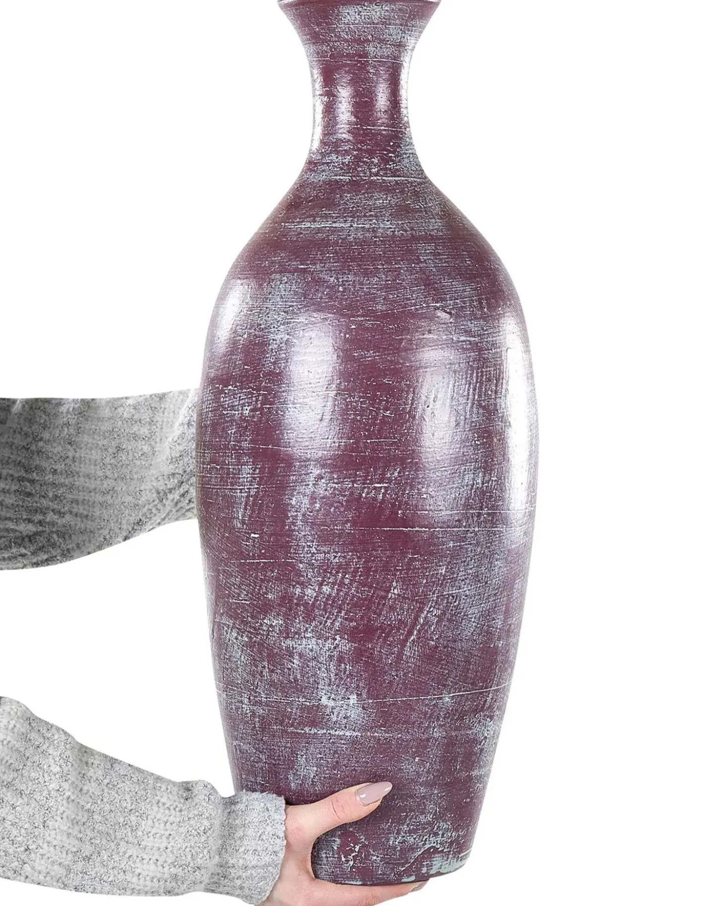 Dekovase KARDIA Keramik 57 cm Brun