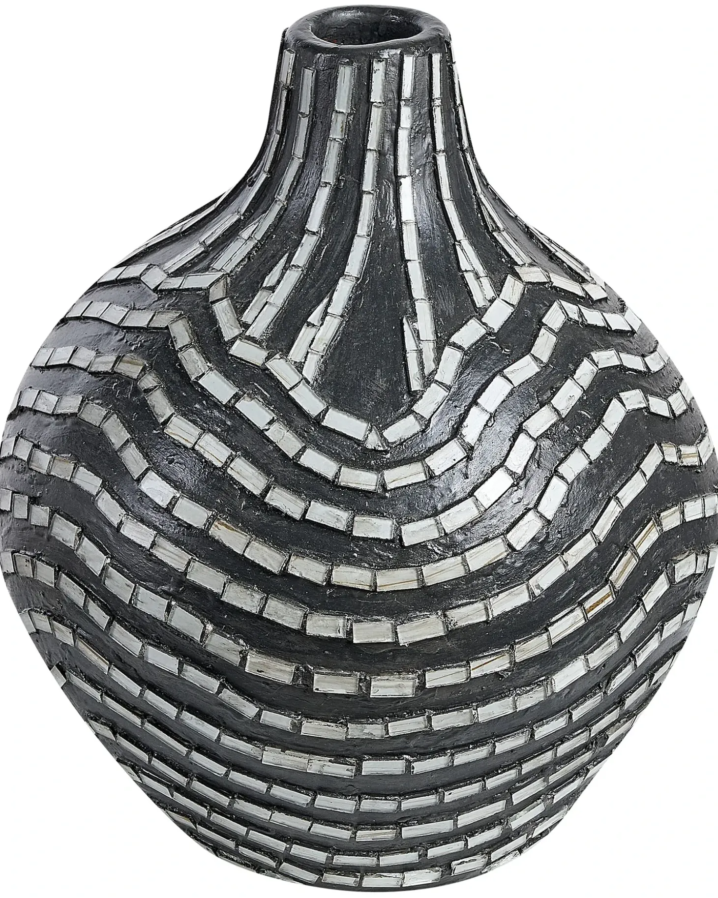 Dekovase KUALU Keramik 35 cm Sort