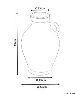 Dekovase MASSALIA Keramik 33 cm Hvid