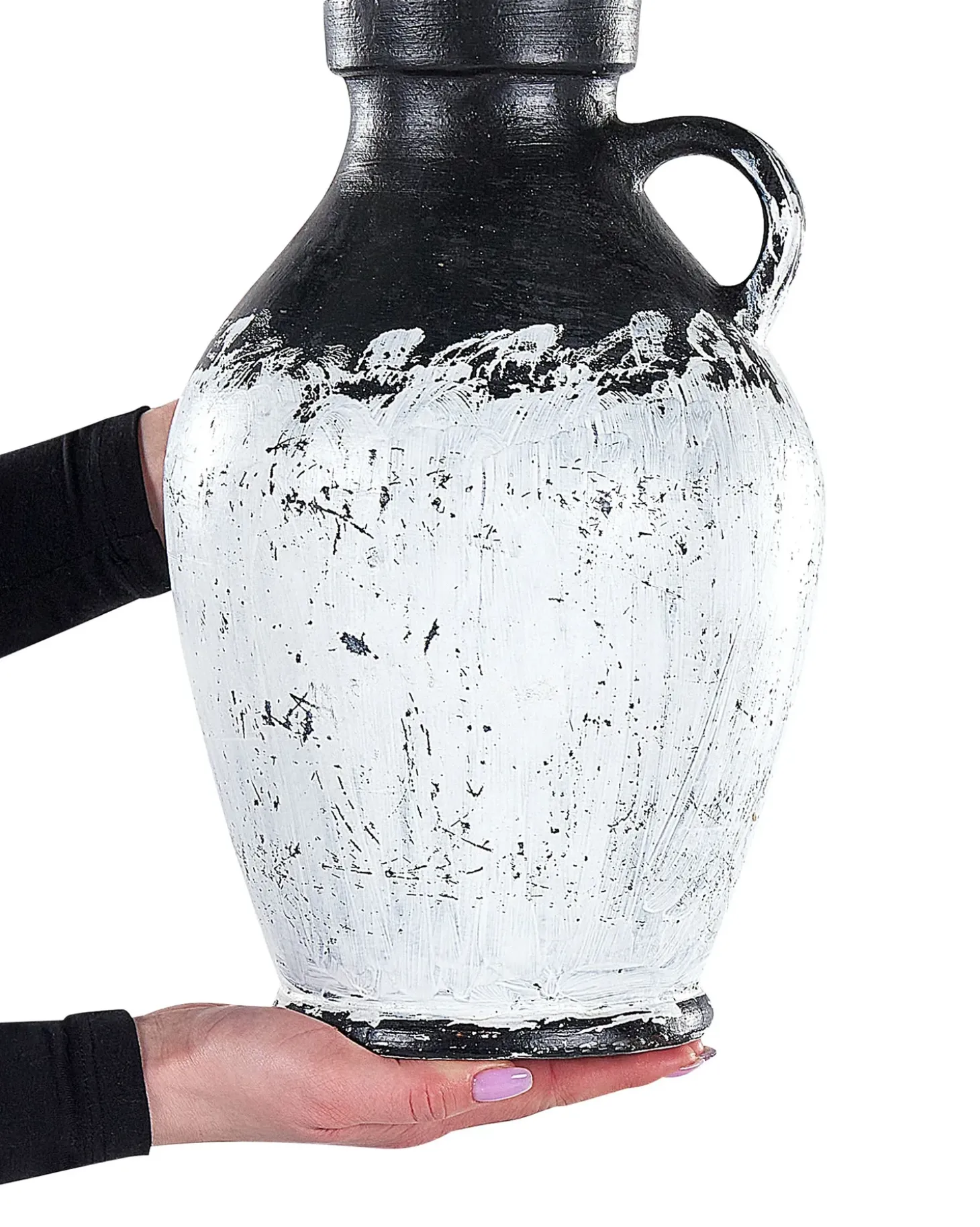 Dekovase MASSALIA Keramik 33 cm Hvid