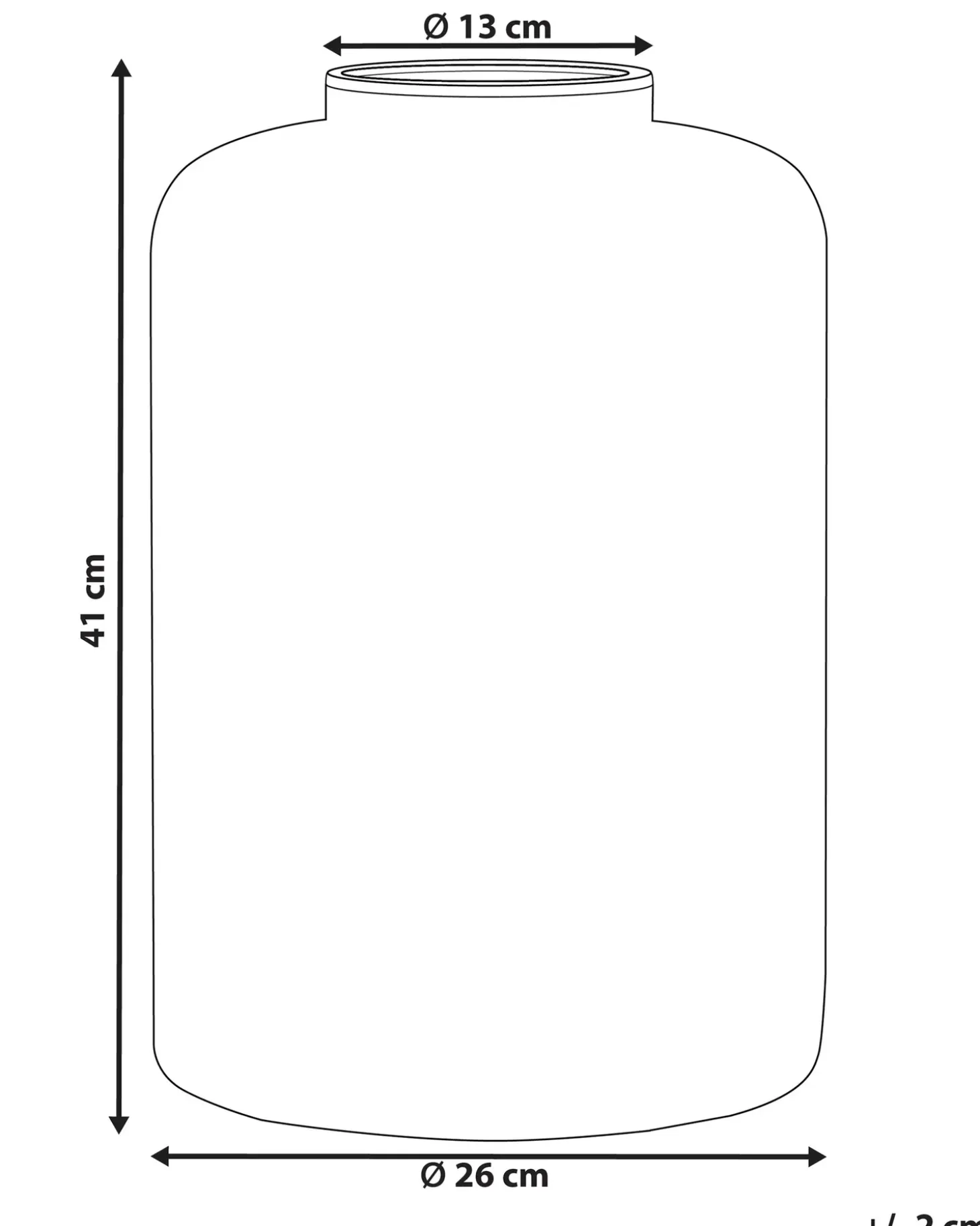 Dekovase MIRCHI Glas 41 cm Orange