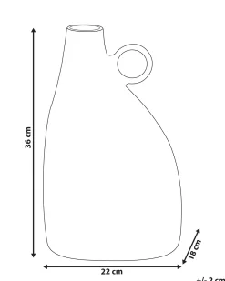 Dekovase NARBADA Metal 36 cm Sort