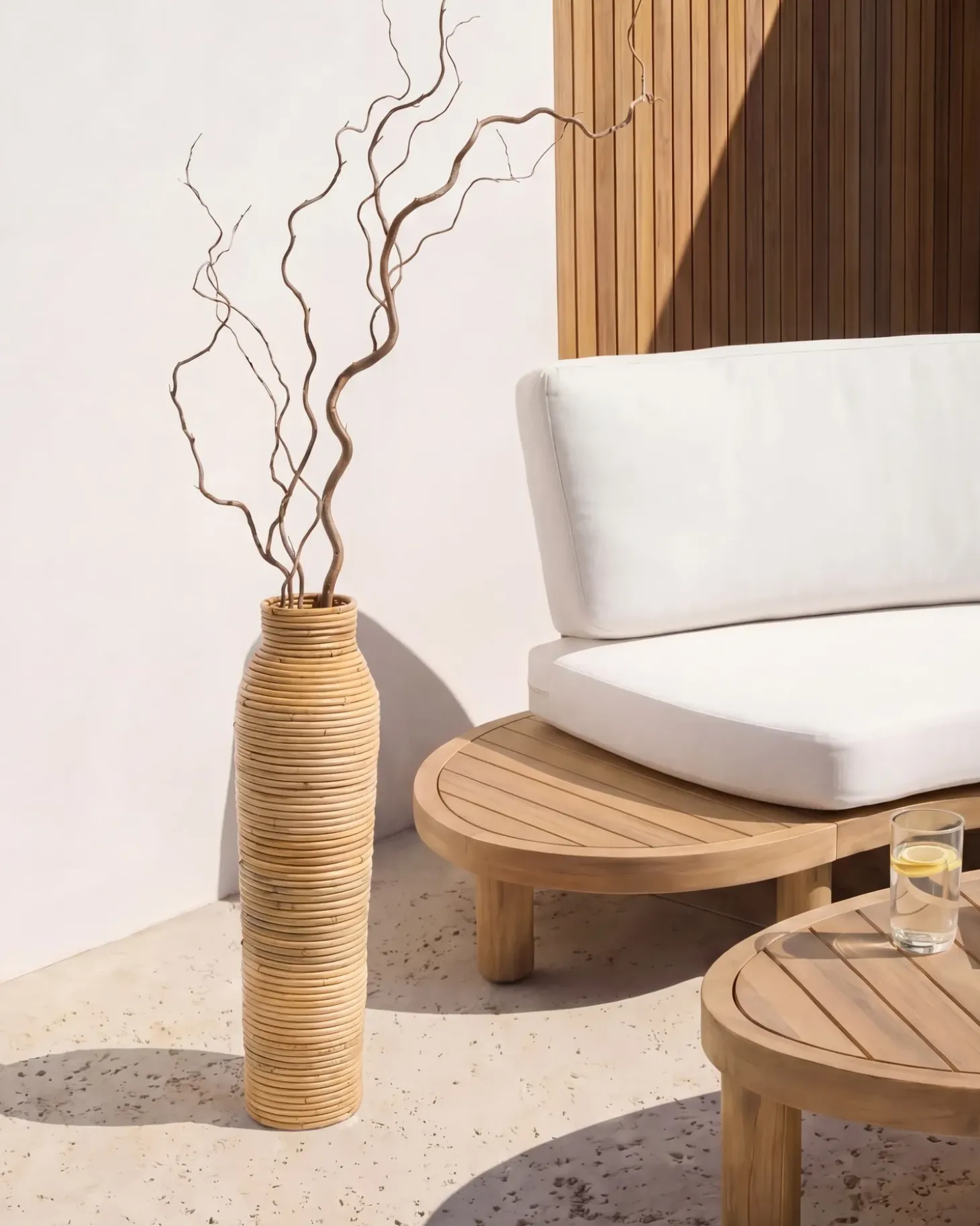 Dekovase PREMANA Rattan 55 cm Naturlig