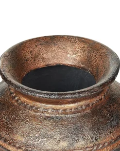 Dekovase PUCHONG Keramik 40 cm Kobber