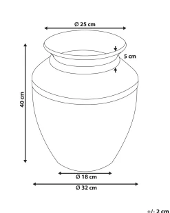 Dekovase PUCHONG Keramik 40 cm Kobber
