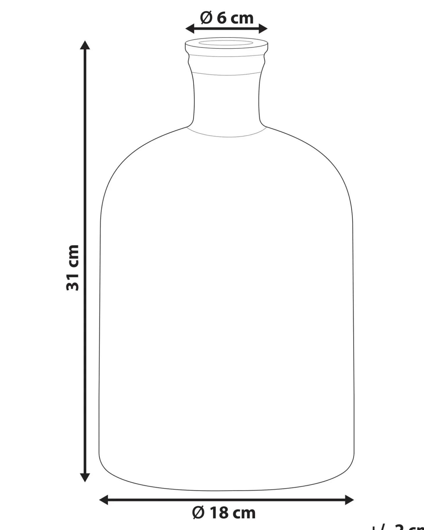 Dekovase PULAO Glas 31 cm Grøn