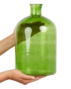 Dekovase PULAO Glas 31 cm Grøn