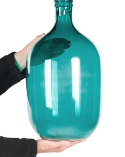 Dekovase SAMOSA Glas 48 cm Turkis