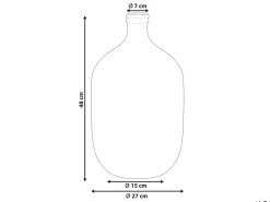 Dekovase SAMOSA Glas 48 cm Turkis