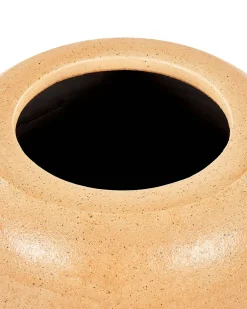Dekovase SKIONE Keramik 34 cm Lysebrun