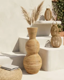 Dekovase SYMI Rattan 70 cm Naturlig