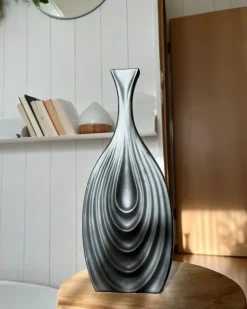 Dekovase THAPSUS Keramik 39 cm Sort