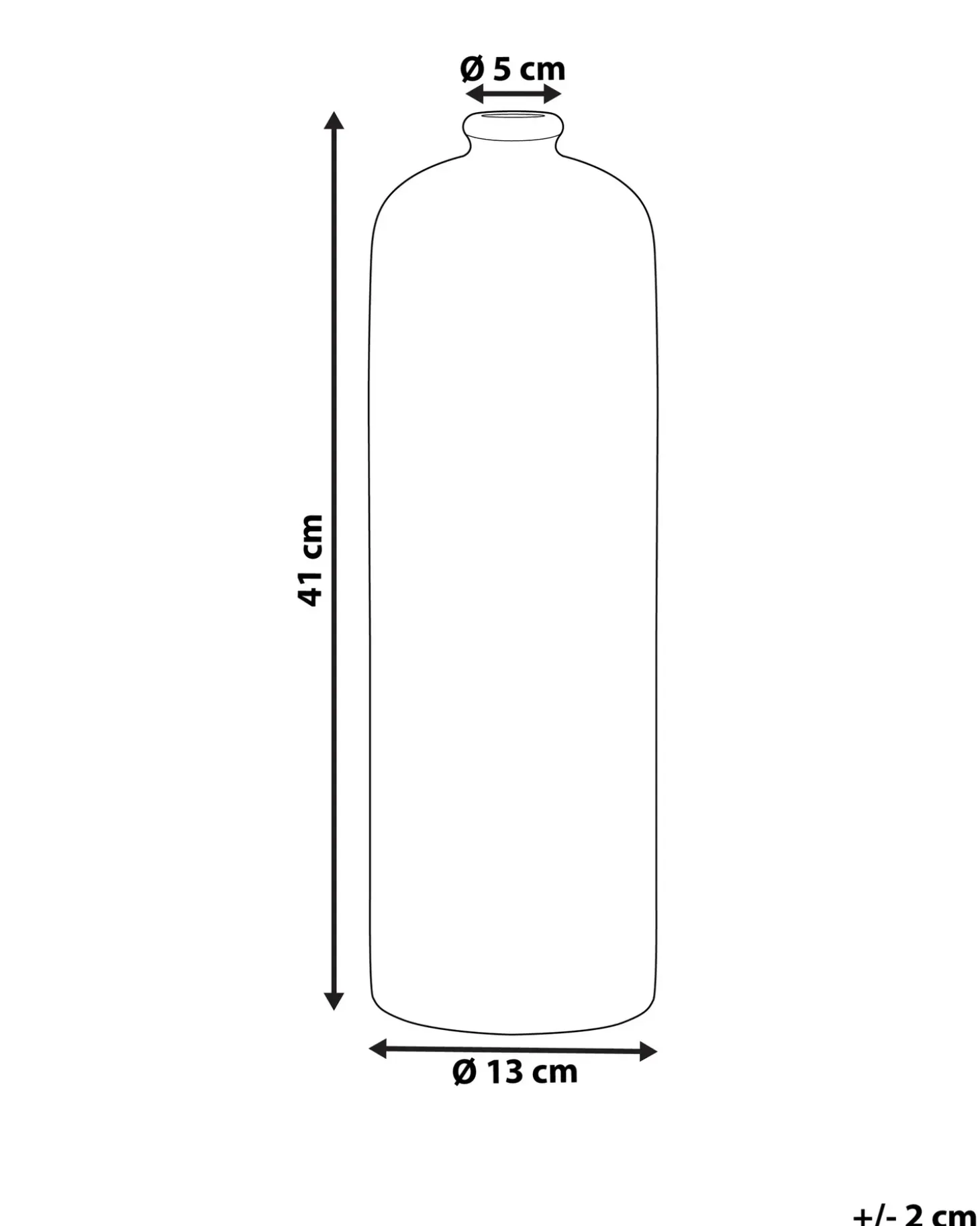 Dekovase UBEDA Keramik 41 cm Grøn