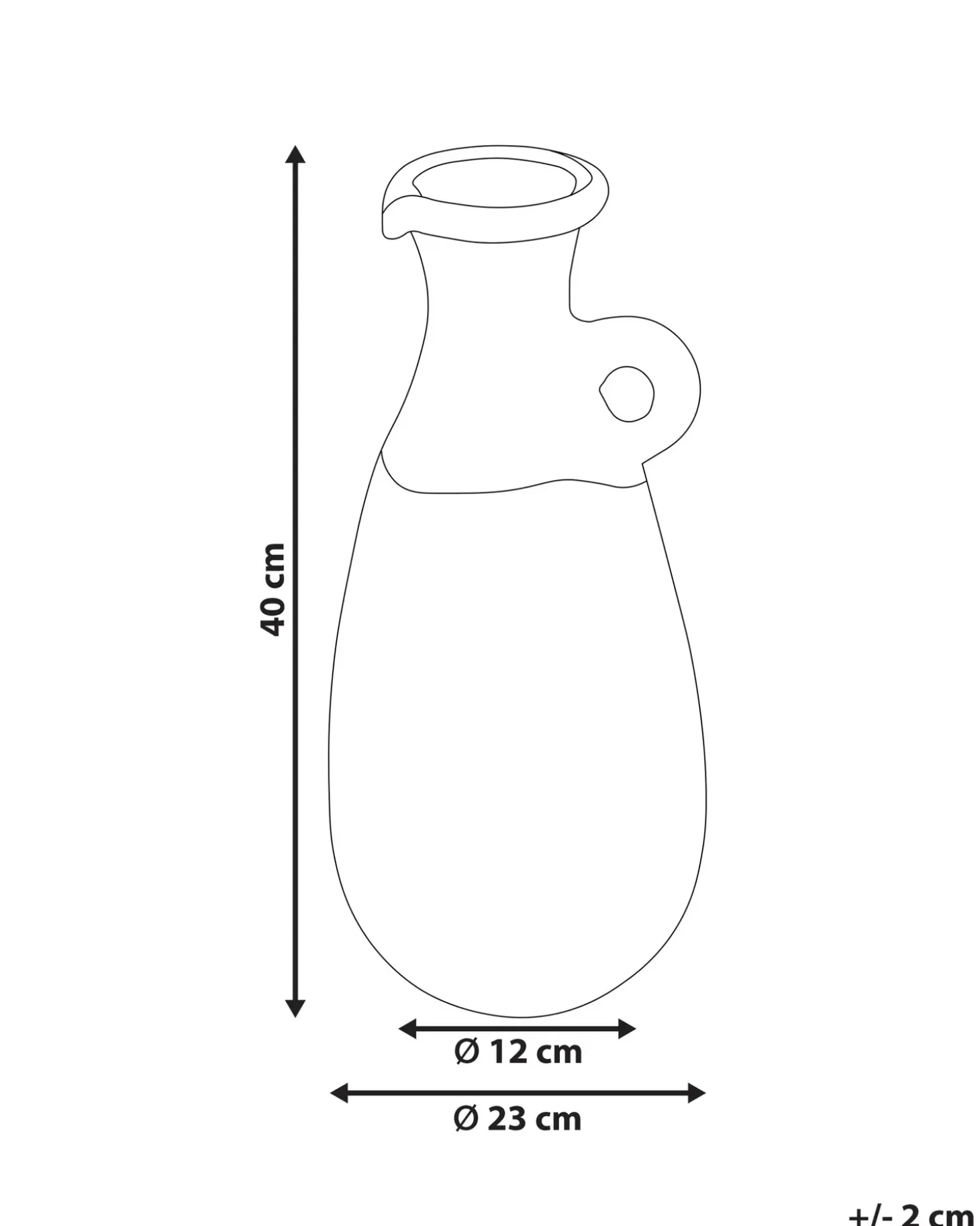 Dekovase VELIA Keramik 40 cm Blå