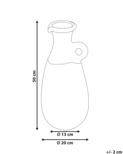 Dekovase VELIA Keramik 50 cm Blå