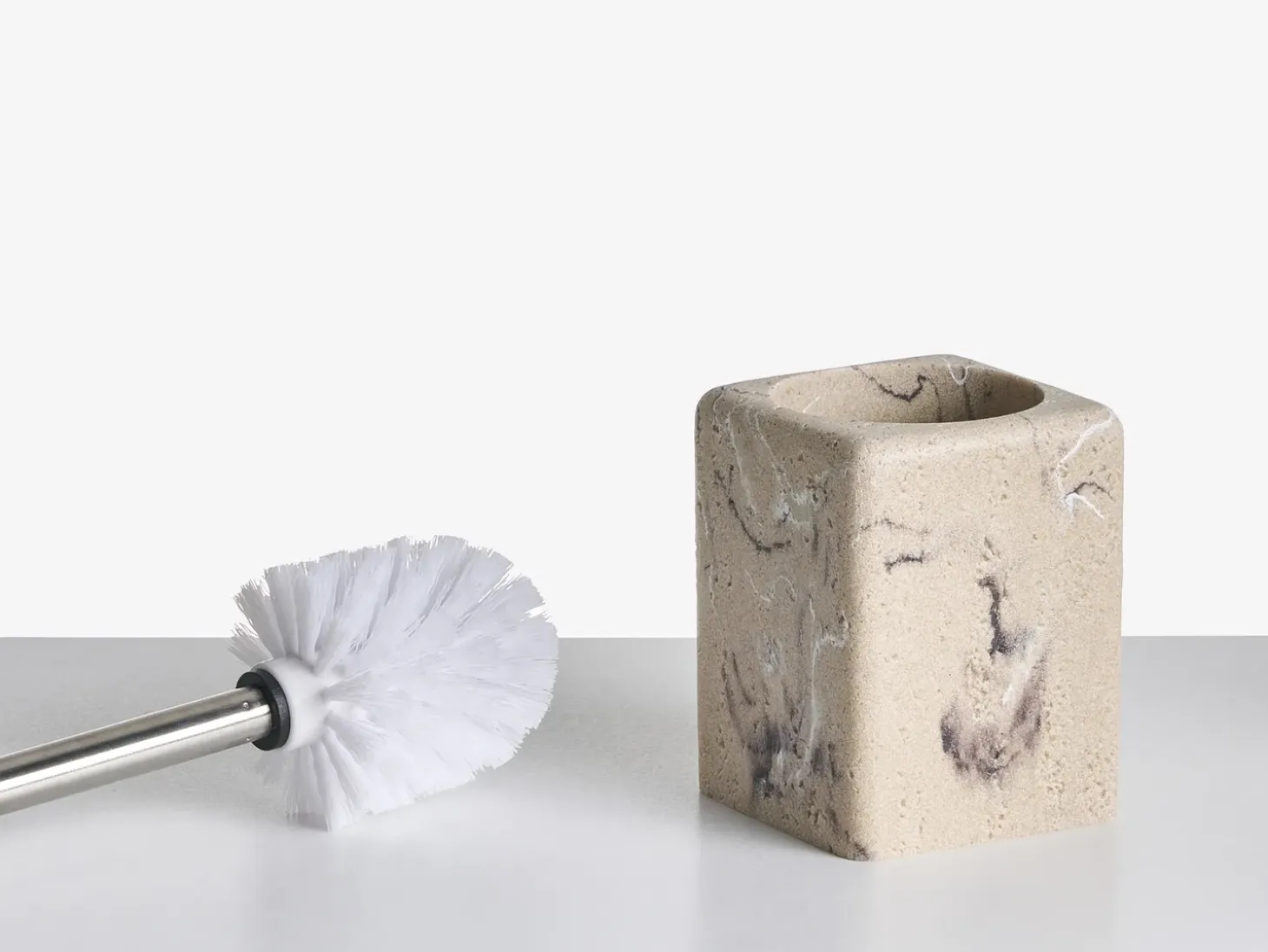 5-dele badeværelsessæt VILCANOTA Beige marmor