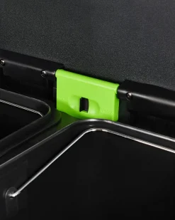 Dobbelt affaldsbeholder med pedal 60 L ECOSORT Metal Sort