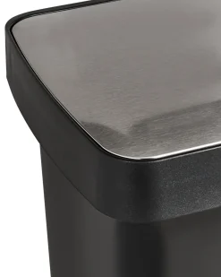 Dobbelt affaldsbeholder med pedal 60 L ECOSORT Metal Sort