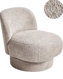 Dreje stol AYLO Boucle Brungrå