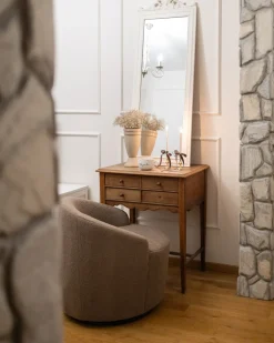 Dreje stol DAVIK Boucle Brungrå