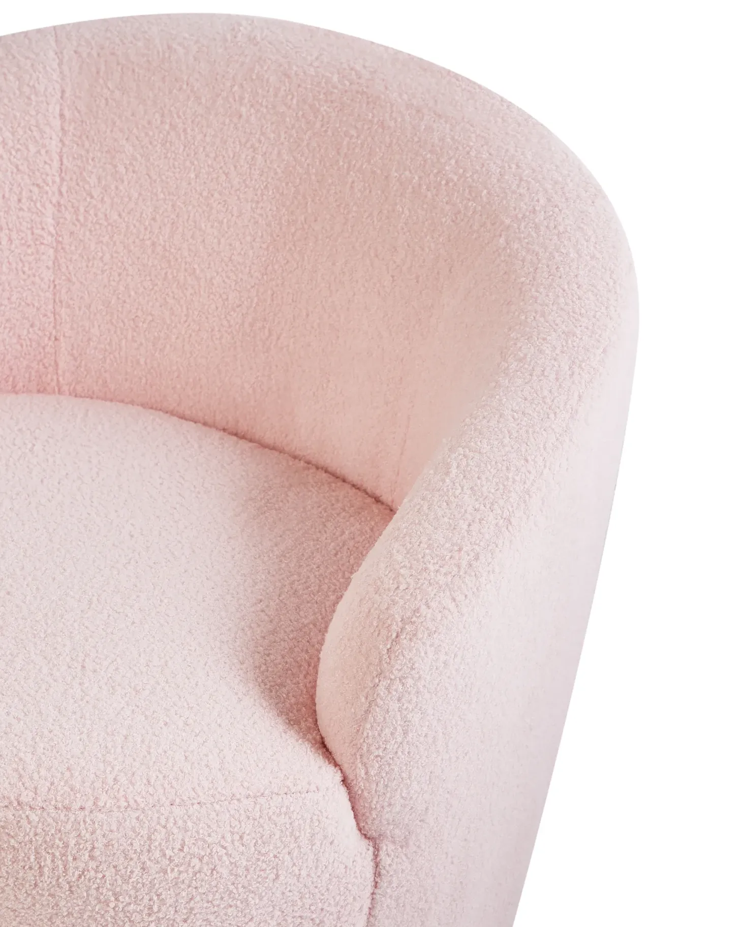 Dreje stol DAVIK Boucle Pastellrosa