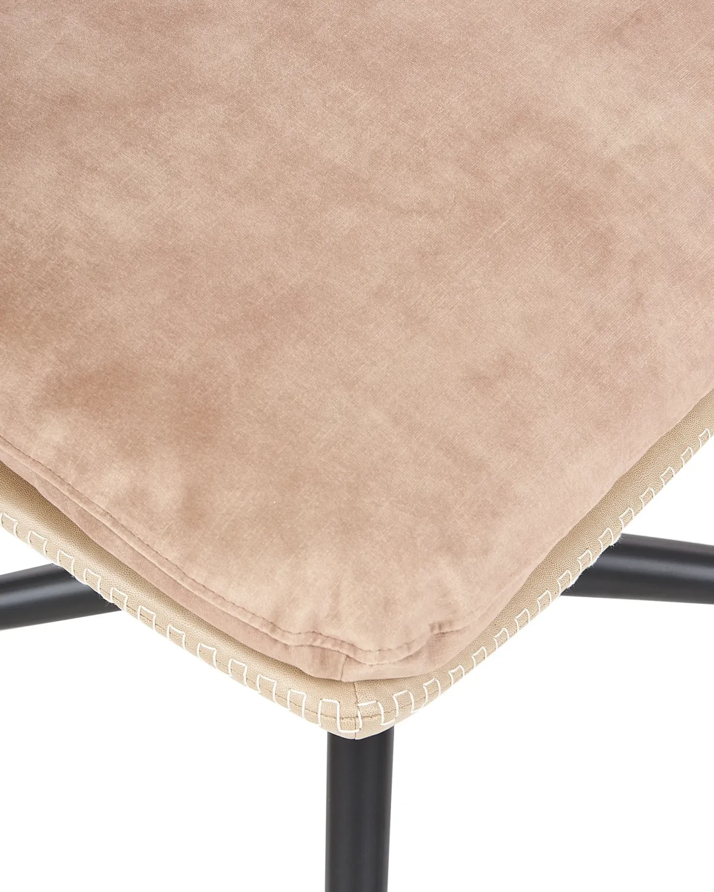 Dreje stol EIDE med fodskammel Velour Sand Beige