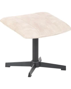 Dreje stol LIA med fodskammel Velour Beige