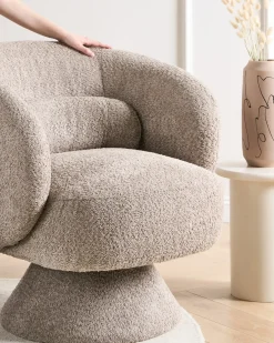 Dreje stol LIEKSA Boucle Beige